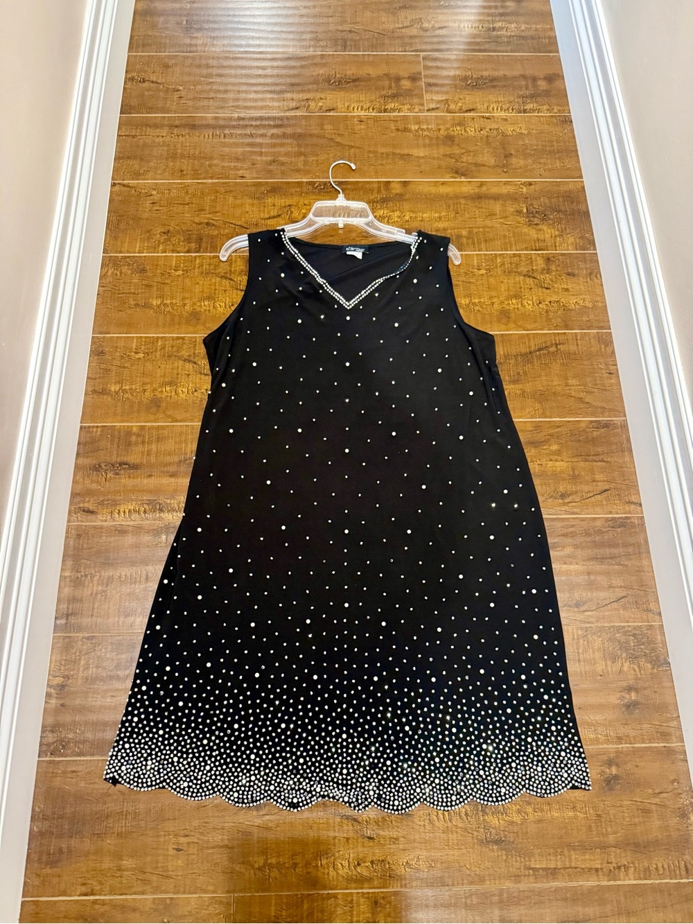 Super Stretchy Jeweled Black Tank Dress